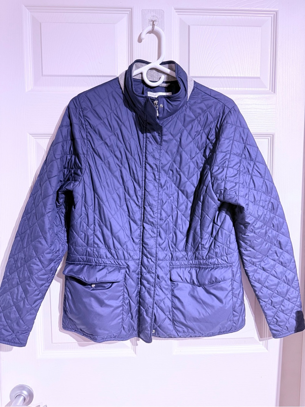 Peter Millar Women’s Diamond Quilted Full-Zip Travel Jacket Blue Navy Sz M